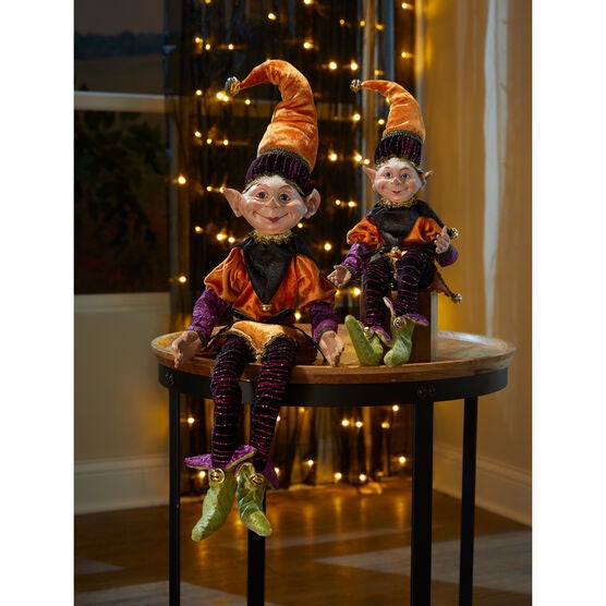 24&quot; Posable Halloween Elf, ORANGE