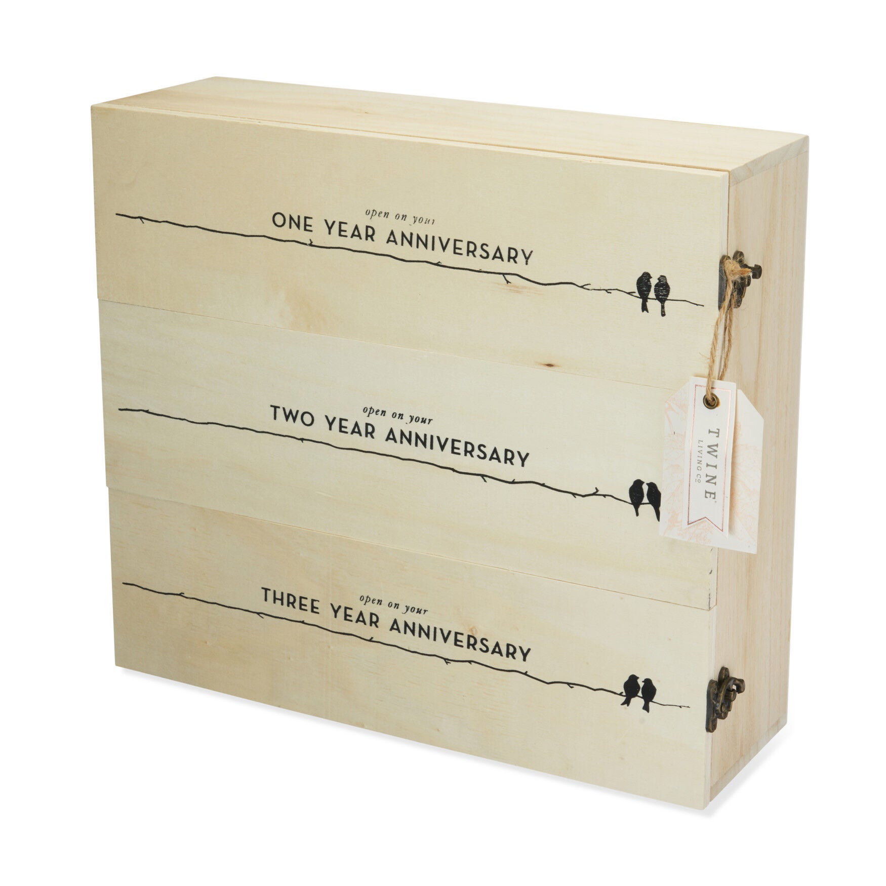 Newlywed'S Anniversary Wooden Wine Box, , alternate image number 8