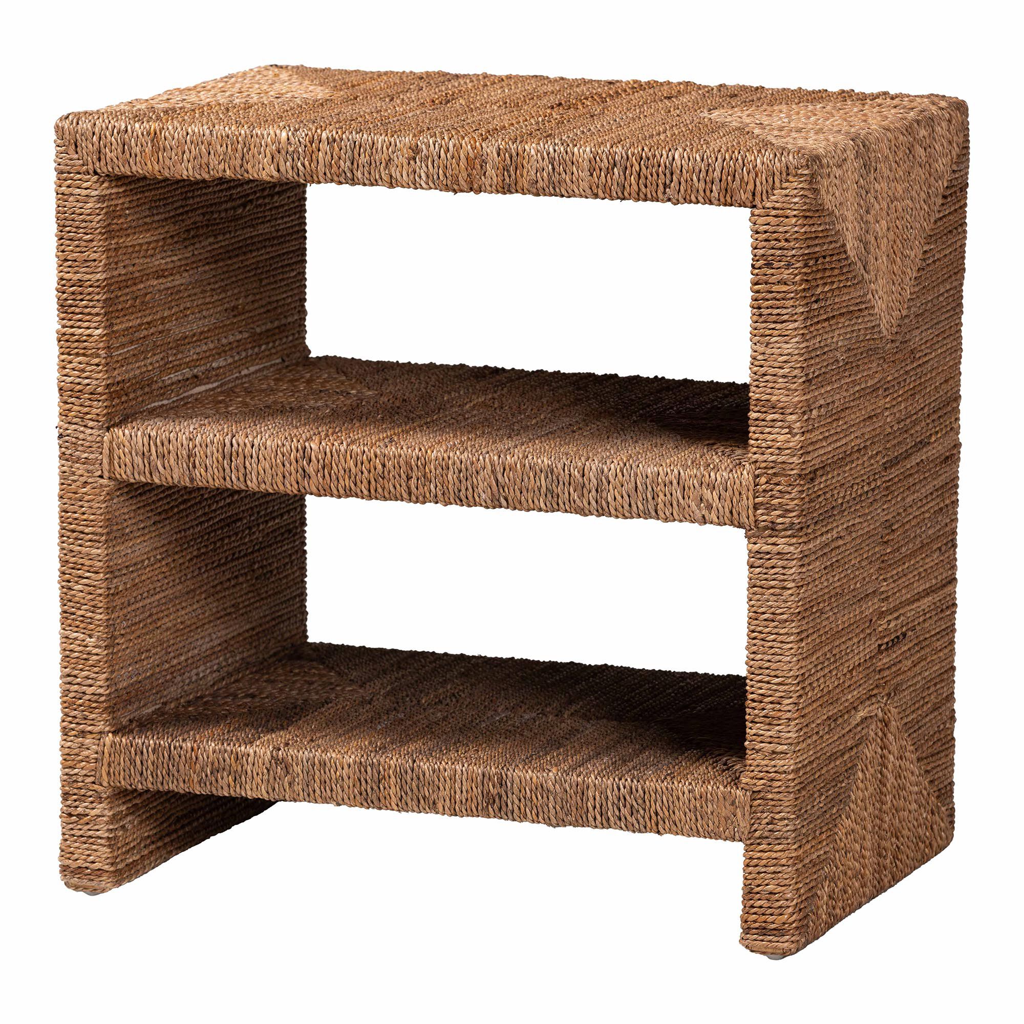 Liza Bohemian Natural Seagrass End Table, NATURAL, alternate image number 1