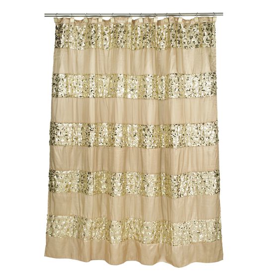Sinatra Shower Curtain, CHAMPAGNE GOLD, hi-res image number null