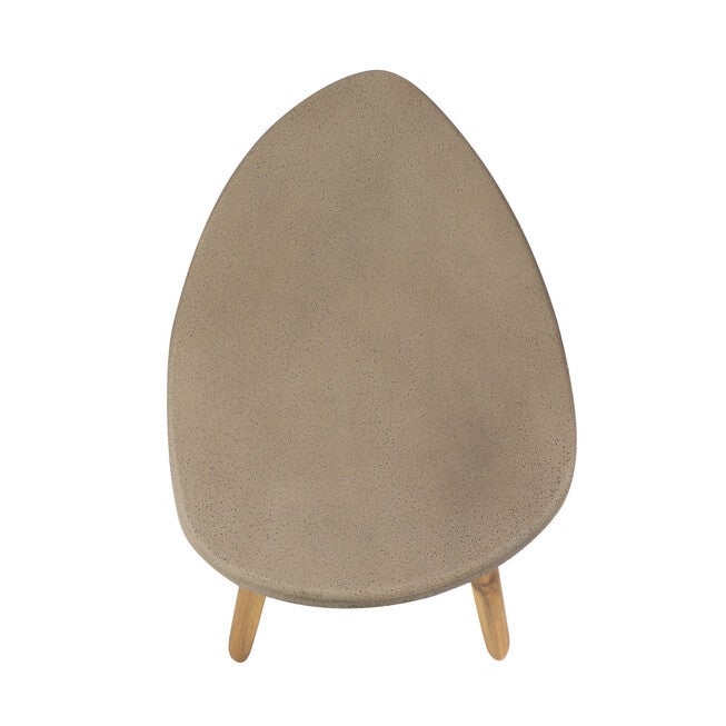 Grey Wood Modern Outdoor Accent Table, , alternate image number 4