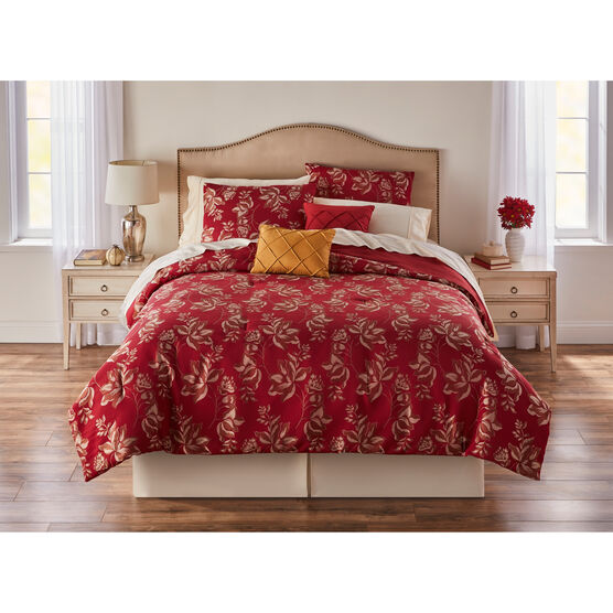 Elizabeth 5-PC. Jacquard Comforter Set, BURGUNDY, hi-res image number null