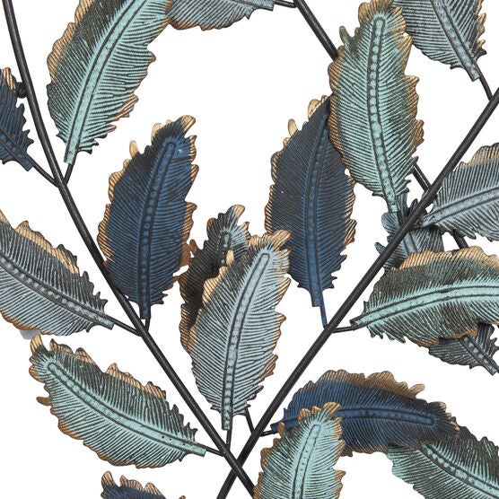 Set Of 2 Black Metal Traditional Floral Wall Decor, , alternate image number null