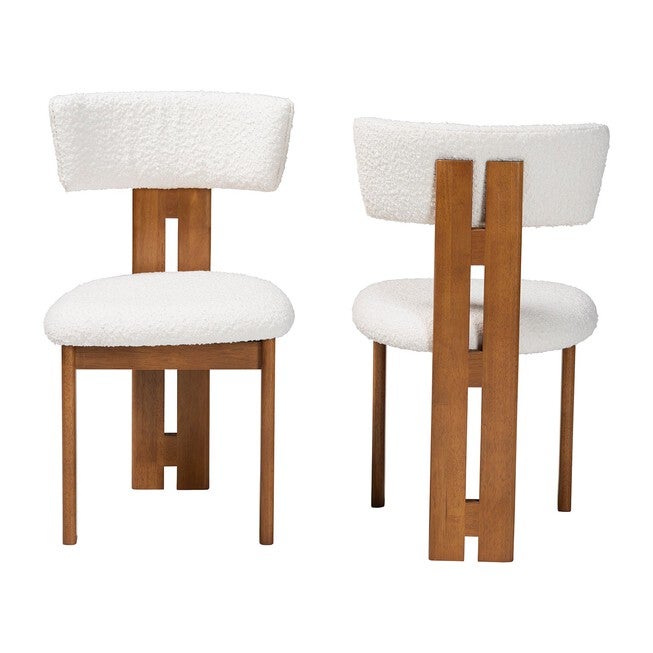 Baxton Studio Kyren Modern Cream Boucle Dining Chair, CREAM, alternate image number 2