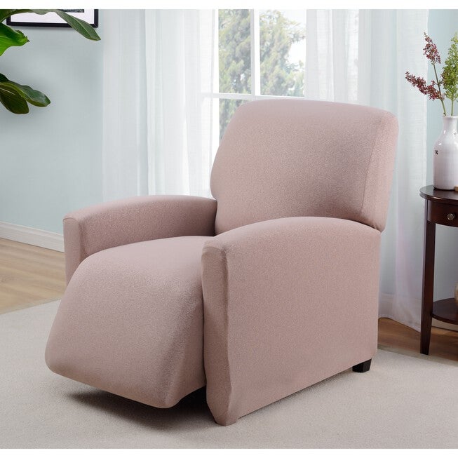 Kathy Ireland Ingenue Large Recliner Chair Cover, BEIGE, hi-res image number null