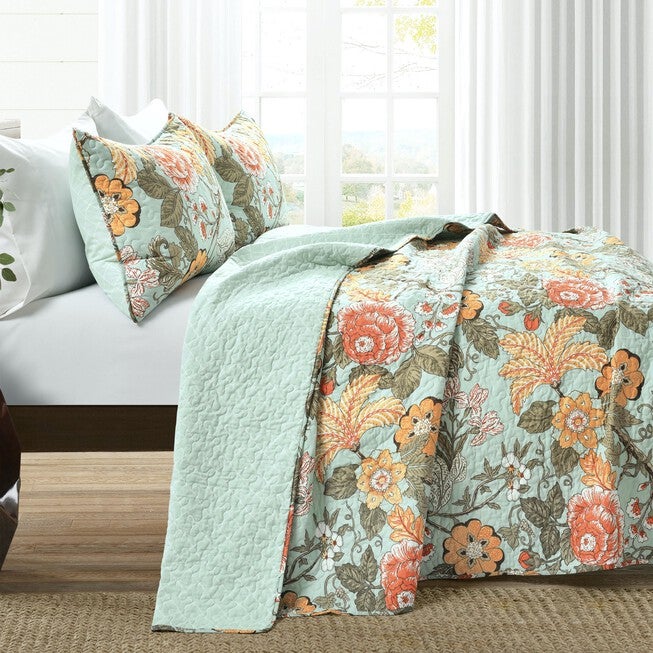 Lush Décor Sydney Quilt Black/Blue 3Pc Set, , alternate image number 6