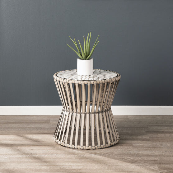 Melilani Round Outdoor Side Table, GRAY, hi-res image number null