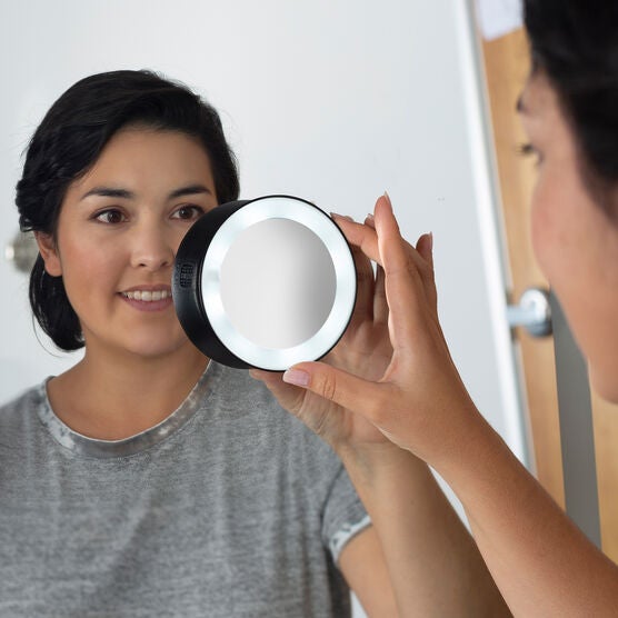 LED Lighted Spot Travel Mirror, , alternate image number null