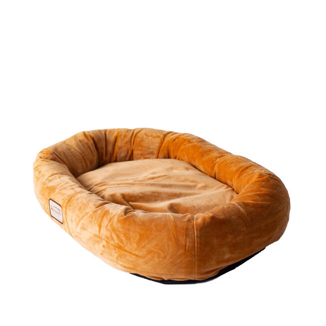 Bolstered Pet Bed and Mat, Ultra-Soft Dog Bed, Brown, Small, , alternate image number 4