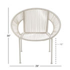 White Metal Contemporary Outdoor Chair, , alternate image number null