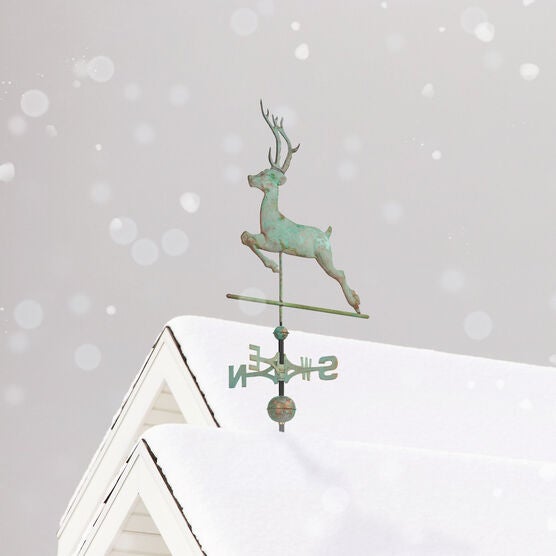 Copper Deer Weathervane Brylane Home