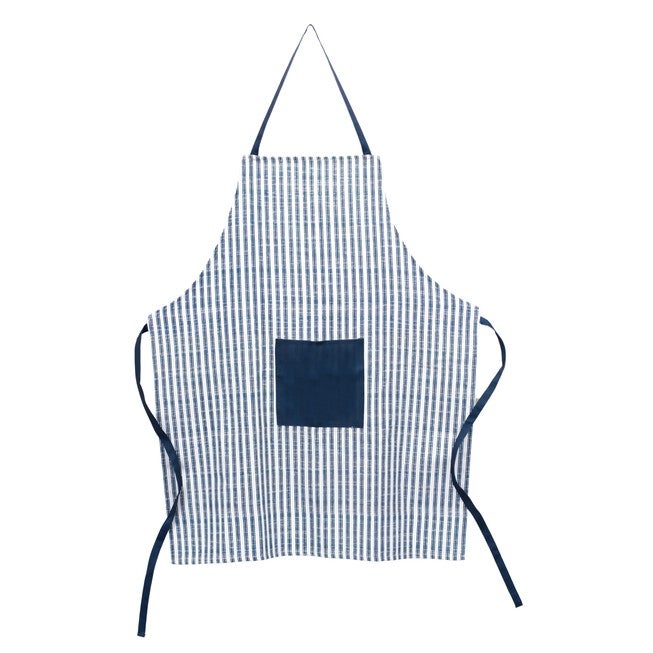 Apron 30 inchesW x 50 inchesH Polyester, BLUE/WHITE, hi-res image number null