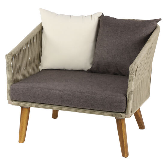 Grey Metal Modern Outdoor Chair, GREY, hi-res image number null