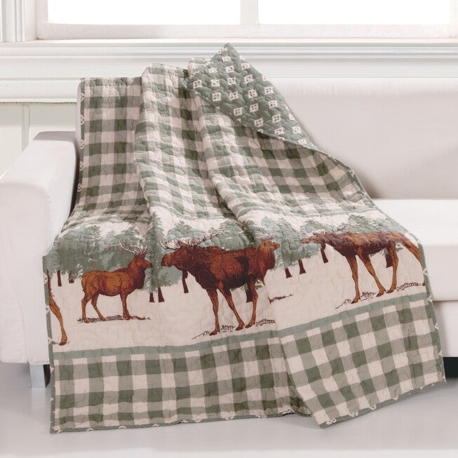 Moose Creek Quilted Throw Blanket, MULTI, hi-res image number null
