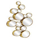 Cosmoliving By Cosmopolitan Gold Metal Wall Mirror, , alternate image number null