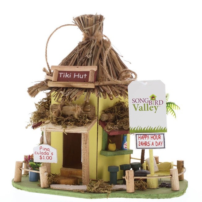 Tropical Tiki Hut Birdhouse, , on-hover image number null