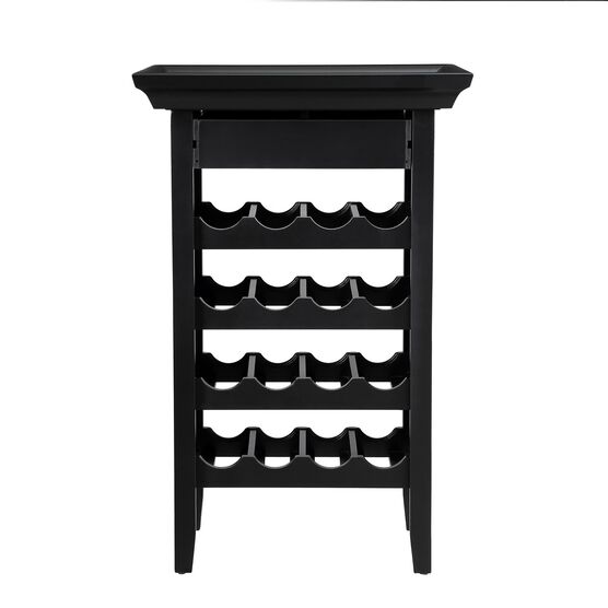 Black with "Merlot" Rub through Wine Cabinet, , on-hover image number null