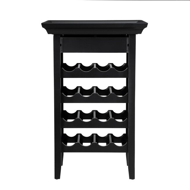 Black with "Merlot" Rub through Wine Cabinet, , on-hover image number 1