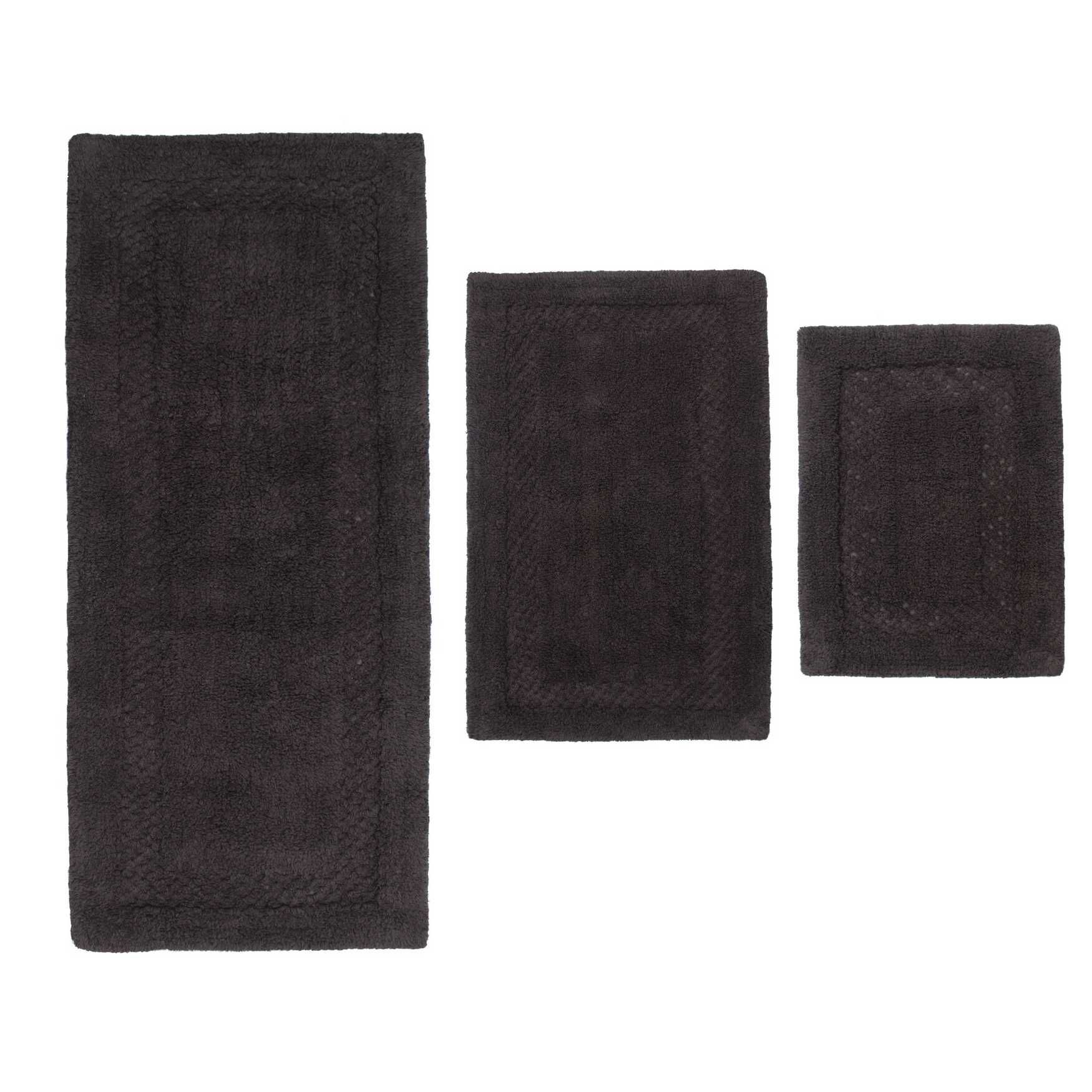 Classy Bathmat 3 Piece Bath Rug Collection, GREY, hi-res image number 0