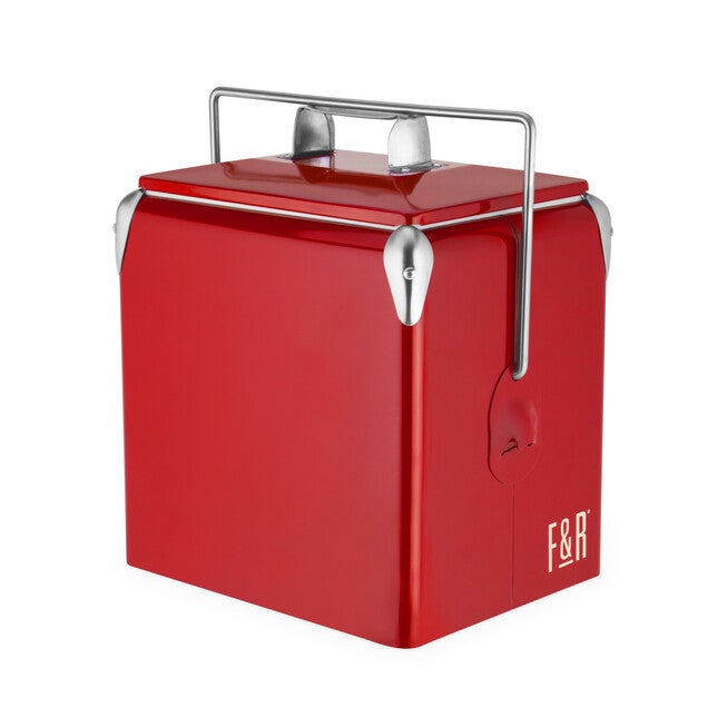 Vintage Metal Cooler, RED, hi-res image number null