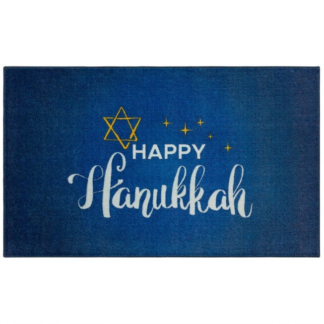 Happy Hanukkah Multi Kitchen Rug, MULTI, hi-res image number null