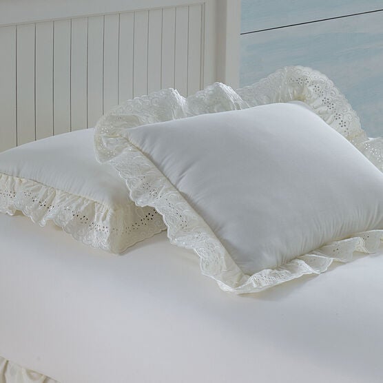 Embroidered Eyelet Sham, Embroidered Eyelet Sham,