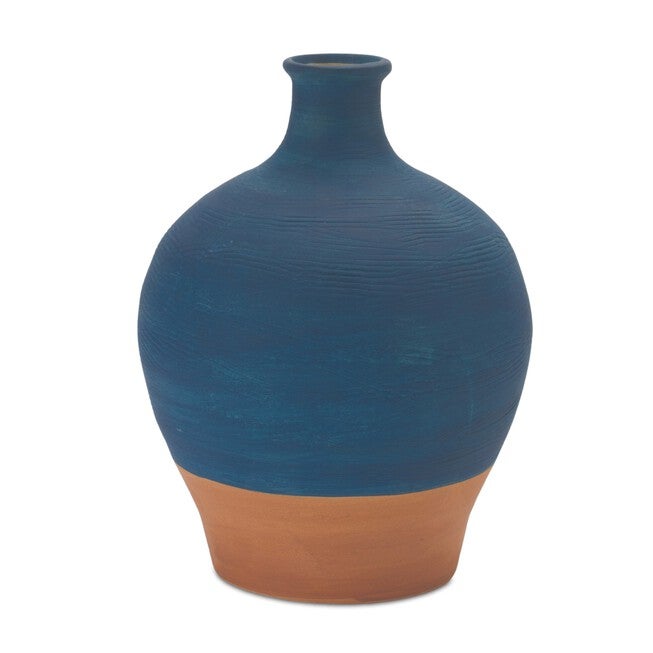 Vase 8.5 inchesH Ceramic, BLUE, hi-res image number null