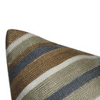 Edie @ Home Indoor/Outdoor Ombre Bias Crewel Embroidered Stripe Decorative Throw Pillow 12X24, Aqua Multi, , alternate image number null