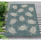 Liora Manne Carmel Seaturtles Indoor/Outdoor Rug, , alternate image number null