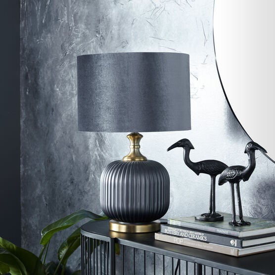 Blue Transitional Table Lamp, , alternate image number null