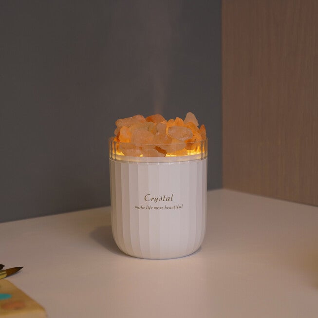 3-in-1 Himalayan Salt Lamp Diffuser & Humidifier, WHITE, hi-res image number 0
