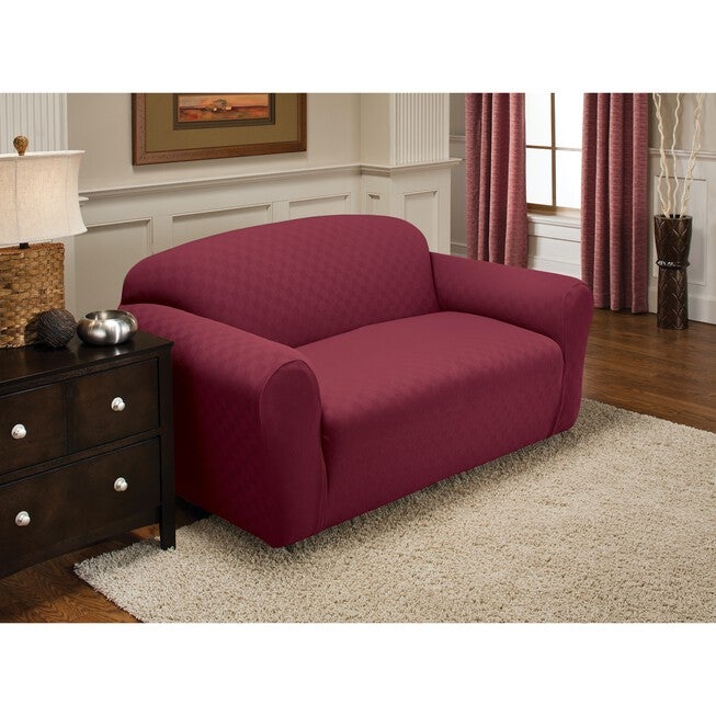 Stretch Newport Sofa Slipcover, BRICK, hi-res image number 0
