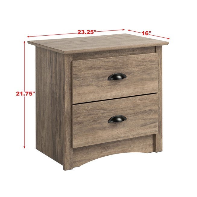 Salt Spring 2-Drawer Night Stand in Drifted Gray, , alternate image number null