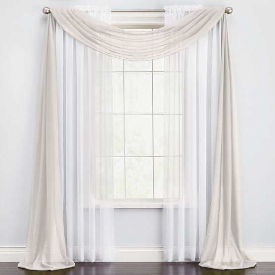 BH Studio Sheer Voile Scarf Valance, UNKNOWN, hi-res image number null