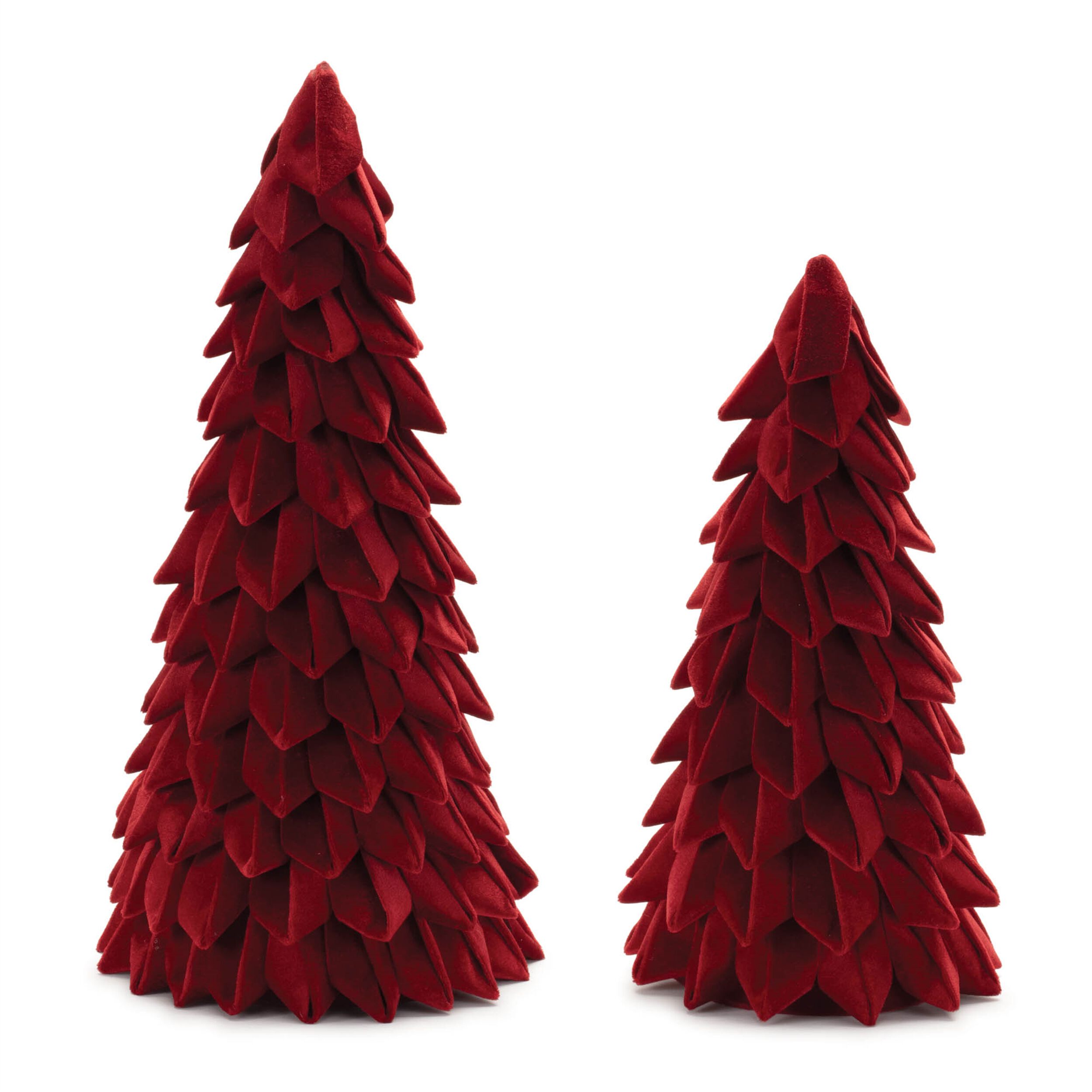 Fabric Pine Tree (Set of 2), RED, alternate image number 1