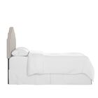 Linen Nail Button Notched Headboard, , alternate image number null