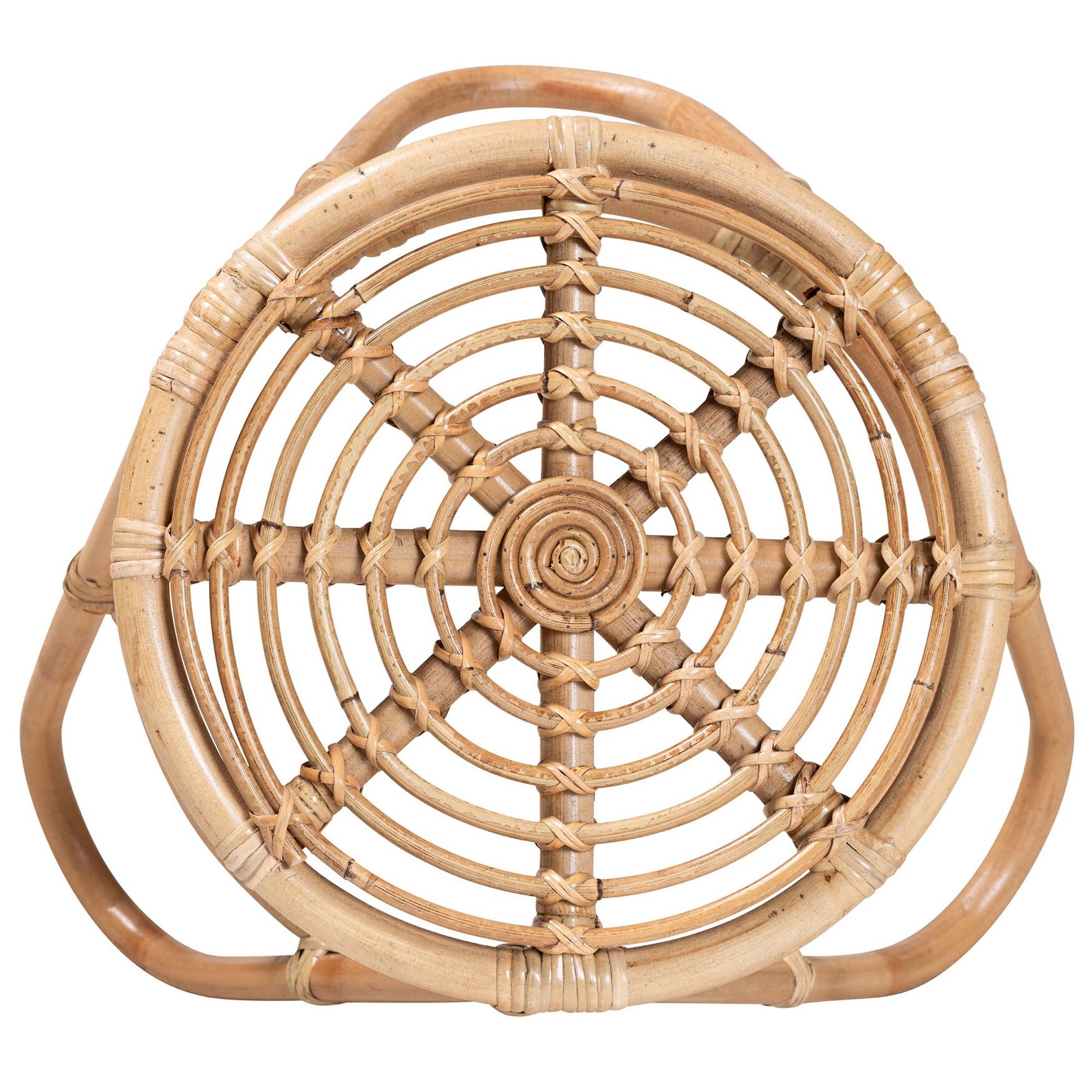 Jacinda Modern Bohemian Natural Brown Rattan End Table, , alternate image number 2