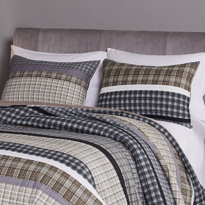 Gold Rush Gray Quilt and Pillow Sham Set, , alternate image number 3