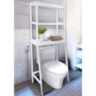 Spacesaver 100% Solid Wood Over The Toilet Rack with Shelves - White, , alternate image number 7