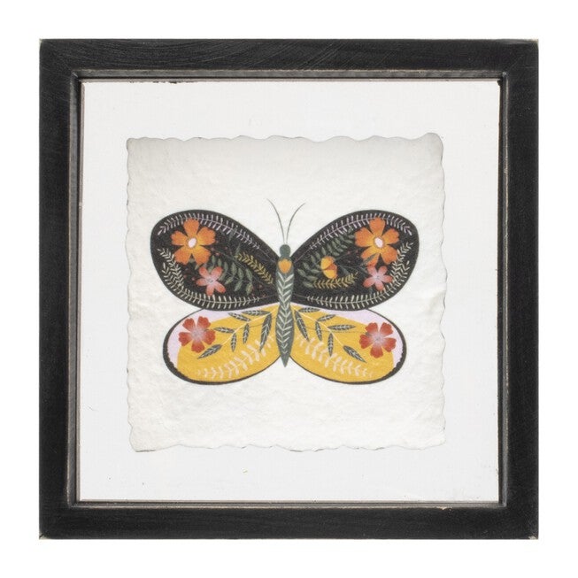 Framed Butterfly Block (Set of 2), BLACK/WHITE, alternate image number 2