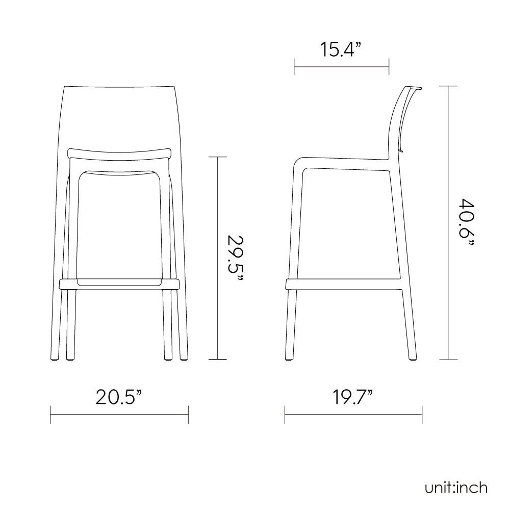 Rue Bar Stool, WHITE, alternate image number 4