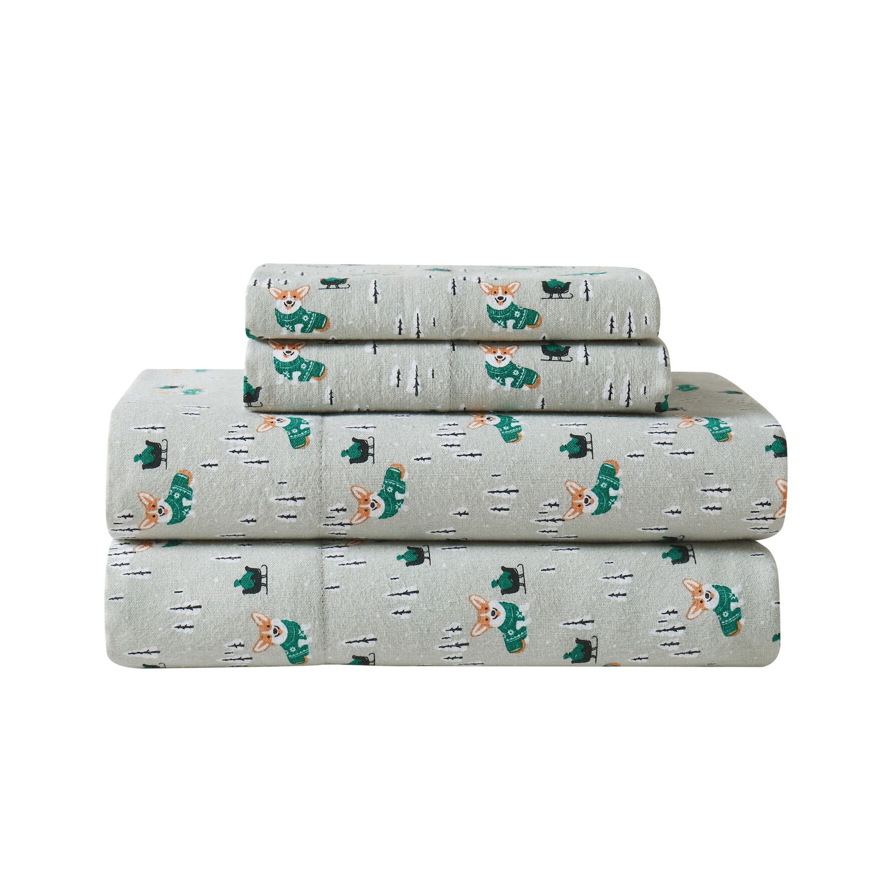 Snowday Flannel Sheet Set Brylane Home