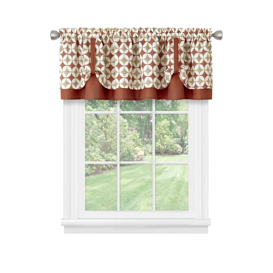 Callie Double Layer Pick Up Valance - 58x14, SPICE TAN, hi-res image number null
