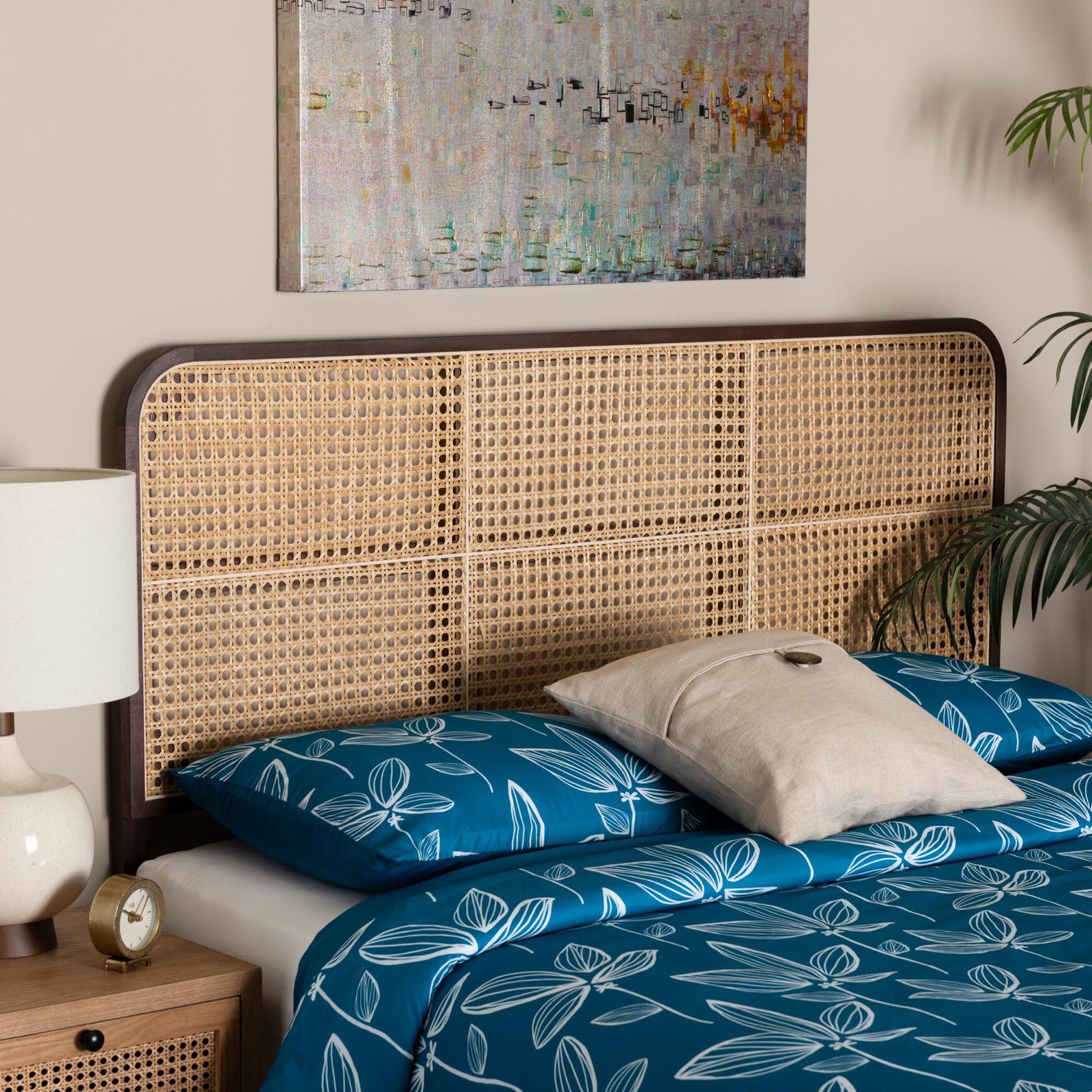Lainer Modern Bohemian Bamboo Queen Size Headboard, , alternate image number 11