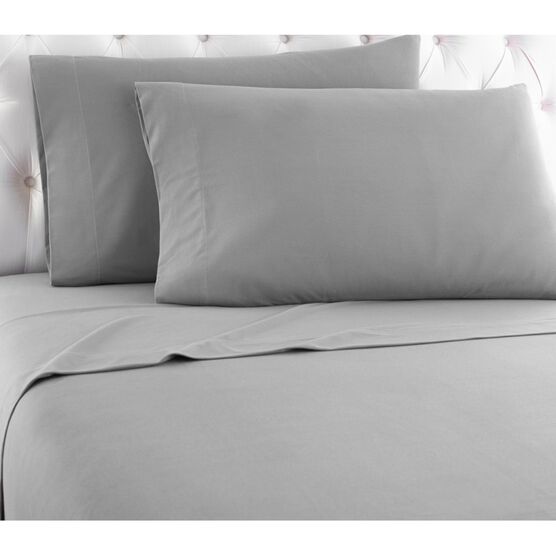 Micro Flannel® Solid Grey Sheet Set, GREYSTONE, hi-res image number null