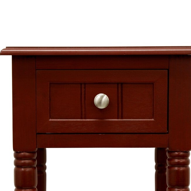 28 inches" Red Square Accent Table , , alternate image number 2