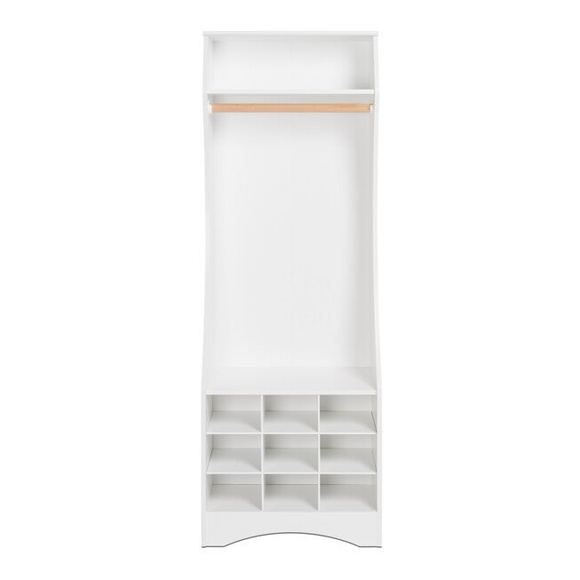 Prepac White Compact Wardrobe with Shoe Storage, , alternate image number 2