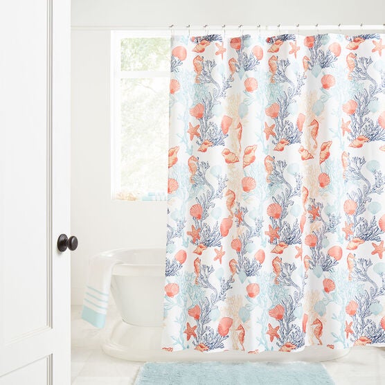 Caribbean Joe 14 Pc Shower Curtain Sets Bath Accessories