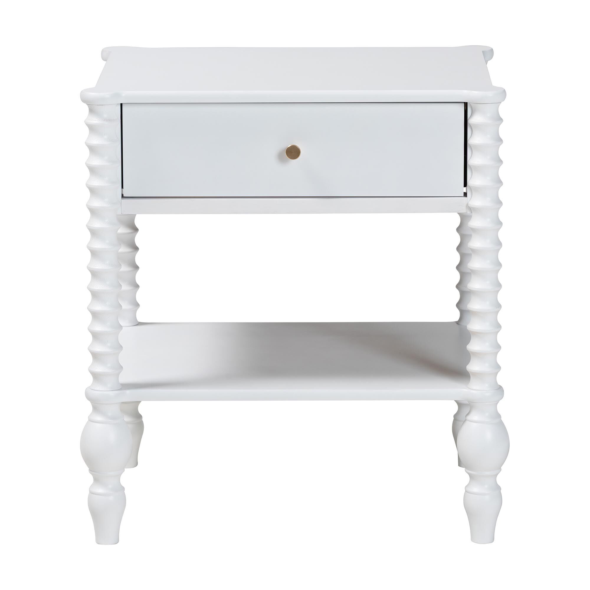 Callison Spindle Nightstand - 1-Drawer, WHITE, alternate image number 3