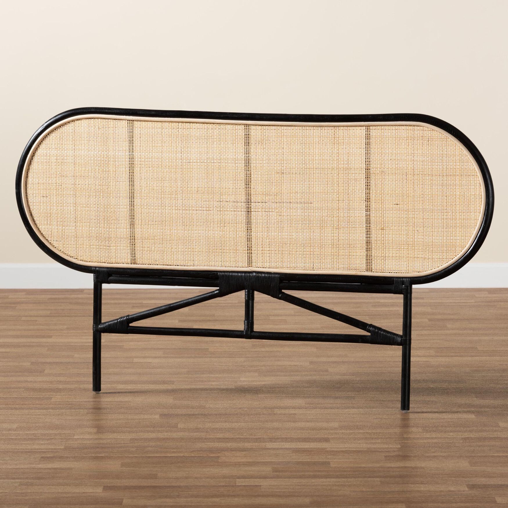 Reegan Modern Bohemian Natural Brown Rattan Queen Size Standalone Headboard, , alternate image number 13